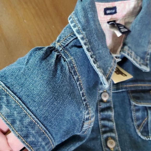 #15 Baby Gap girls denim (stretch) dress with matching underpants ***NEW*** - Picture 6 of 8